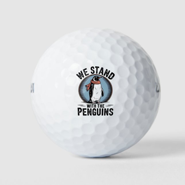 Funny Pinguin Resist Protest gegen Tarrifs Golfball (Vorderseite)