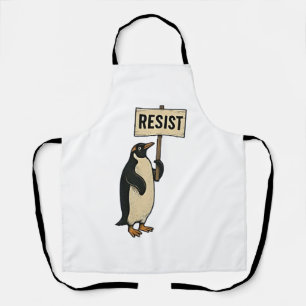 Funny Pinguin Resist Protest gegen Tarrifs Schürze