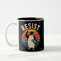 Funny Pinguin Resist Protest gegen Zölle