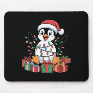 Funny Pinguin Weihnachtsmannmütze Tiere liebt Ugly Mousepad