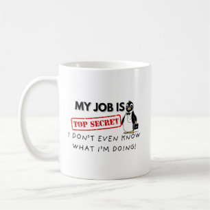 Funny Pinguin-Work-Kampf Kaffeetasse