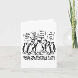 Funny Pinguine gegen Tariffs Heard Island Pengui Karte
