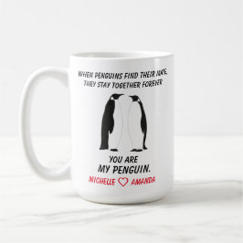 Funny Pinguins Tasse, Geschenk für sie oder ihn, Kaffeetasse