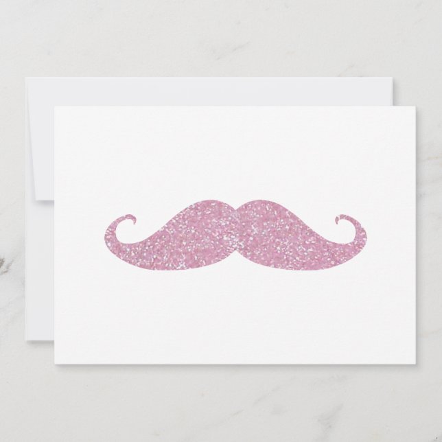 Funny Pink Bling Mustache (Vorderseite)
