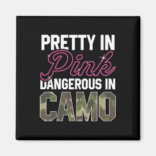 Funny Pink Camouflage Jagd Grafik Frauen Hirsch Bu Magnet