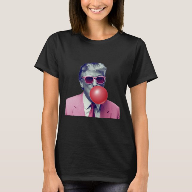 Funny Pink Donald Trump Bubble Gum Yum T-Shirt (Vorderseite)