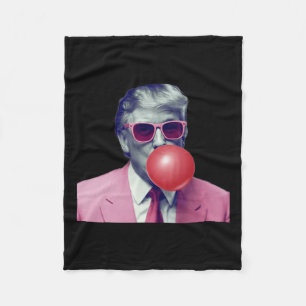 Funny Pink Donald Trump Bubble Gum Yum T-Shirt Fleecedecke