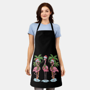 Funny Pink Flamingo "Dreaming of a Pink Christmas Schürze