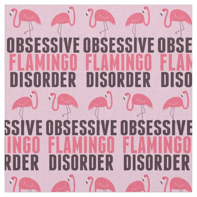 Funny Pink Flamingo Stoff (Nahaufnahme)