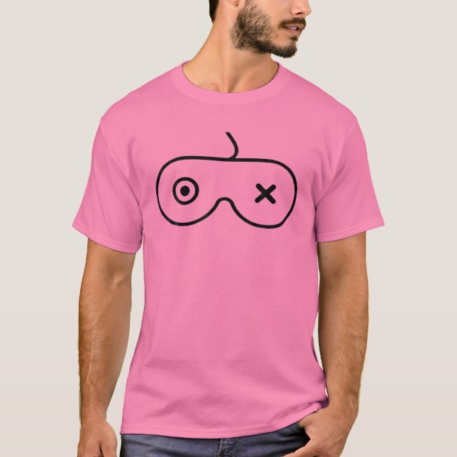 Funny Pink Gamer Ribbon Breast Cancer Awareness Fi T-Shirt (Vorderseite)