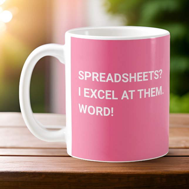 Funny Pink Gradient Spreadsheet Kaffeetasse (Von Creator hochgeladen)