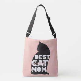 Funny Pink Mutter Tag Beste Katze Mama je Tragetaschen Mit Langen Trägern