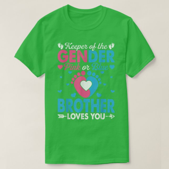 Funny Pink oder Blue Brother Lieben Sie Geschlecht T-Shirt (Design vorne)