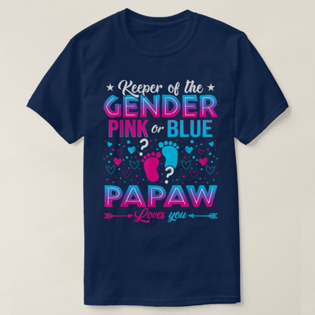 Funny Pink oder Blue Papaw Lieben Sie Geschlecht z T-Shirt (Design vorne)
