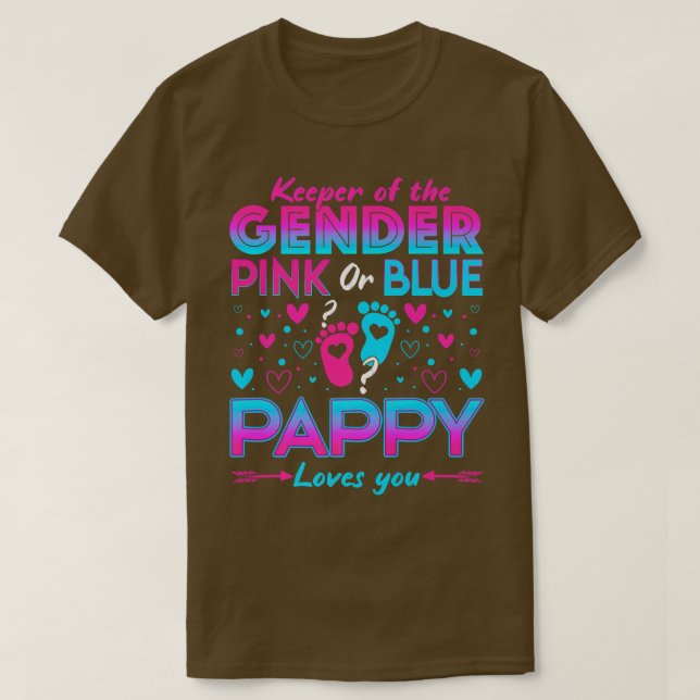 Funny Pink oder Blue Pappy Lieben Sie Geschlecht z T-Shirt (Design vorne)