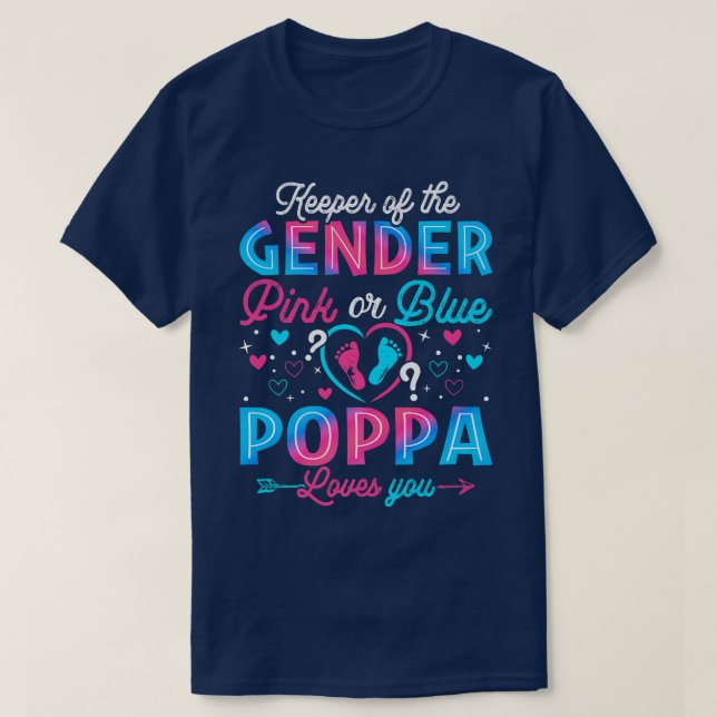 Funny Pink oder Blue Poppa Lieben Sie Geschlecht z T-Shirt (Design vorne)