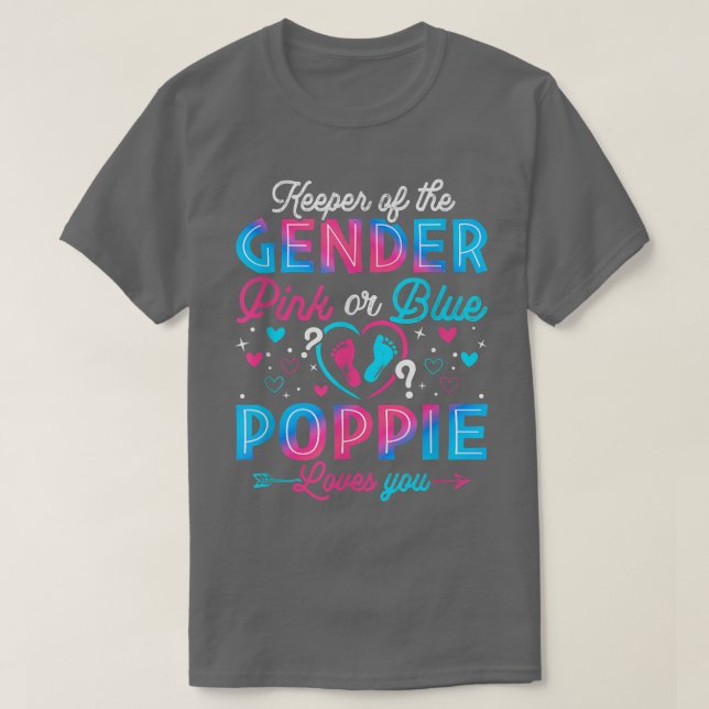 Funny Pink oder Blue Poppie Lieben Sie Geschlecht  T-Shirt (Design vorne)