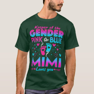 Funny Pink Or Blue Mimi Loves You Gender Reveal Cu T-Shirt