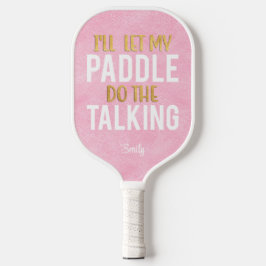 Funny Pink White Gold Pickleball Paddel Pickleball Schläger