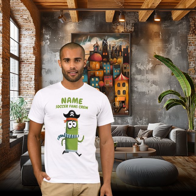 Funny Pirate Cactus Soccer Fans Crew | Custom T-Shirt (Von Creator hochgeladen)