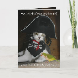 Funny Pirate Cat Karte