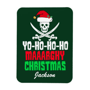 Funny Pirate Christmas Pun Yo Ho Ho Ho Magnet