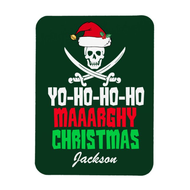 Funny Pirate Christmas Pun Yo Ho Ho Ho Magnet (Vertikal)