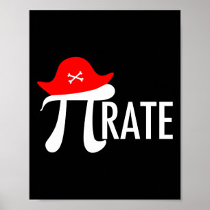 Funny Pirate Math Pun - Pi Day Symbol Spaß T-Shirt Poster