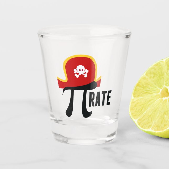 Funny Pirate Math Pun Schnapsglas (Vorderseite)