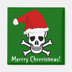 Funny Pirate Merry Christmas Gruß Arrgh Matey Magnet