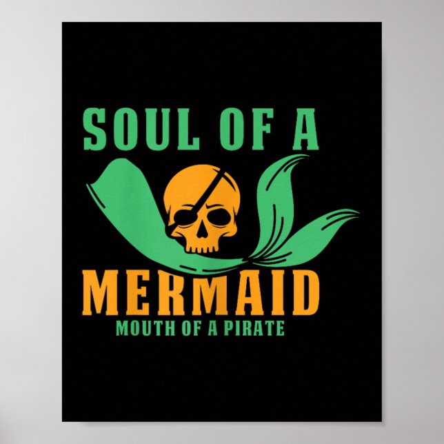 Funny Pirate Outfit Freebooter Karibik Poster (Vorne)
