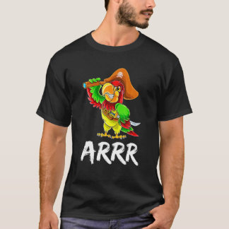 Funny Pirate Parrot mit Säbelkleider T-Shirt