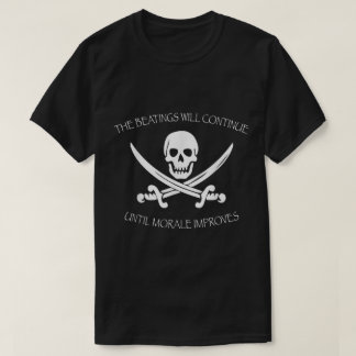 Funny Pirate Skull and Swords Design T-Shirt