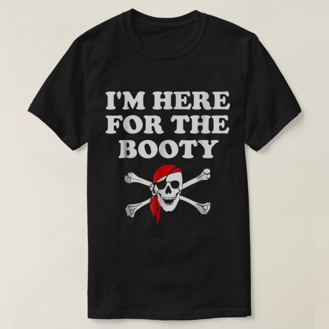 Funny Pirate Treasure Hunter Design T-Shirt (Design vorne)