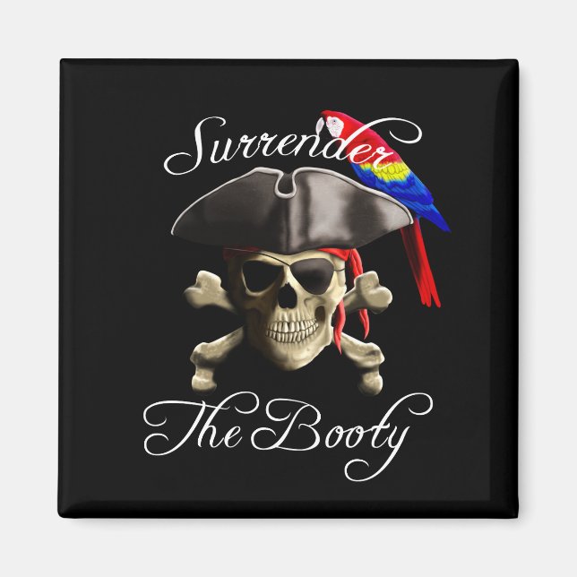 Funny Pirate Verzicht auf den Hintern Magnet (Vorne)