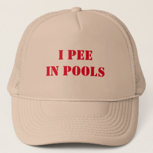 Funny pisse ich in Pools Party Hut Truckerkappe