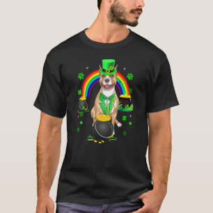 Funny Pit Bull Leprechaun Kleeblatt St Patrick's D T-Shirt