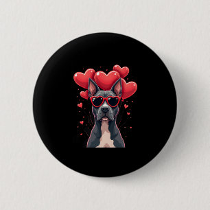 Funny Pitbull Heart Valentinstag Dog Vater Mama Gi Button