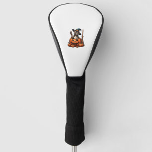 Funny Pitbull Hexch Pumpkin Dog Halloween Mens Wom Golf Headcover