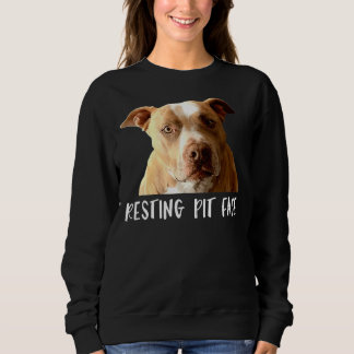 Funny Pitbull Hund Ruhige Grubengestänge Sweatshirt