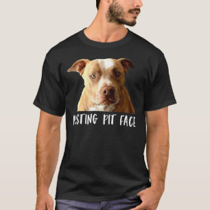 Funny Pitbull Hund Ruhige Grubengestänge T-Shirt