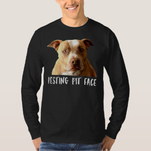 Funny Pitbull Hund Ruhige Grubengestänge T-Shirt