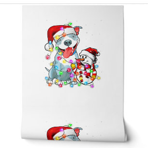 Funny Pitbull Hund Weihnachtsweihnachtsfest T-Shir Tapete