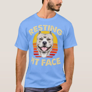 Funny Pitbull Ruheling Pit Face Stille Liebhaber T-Shirt