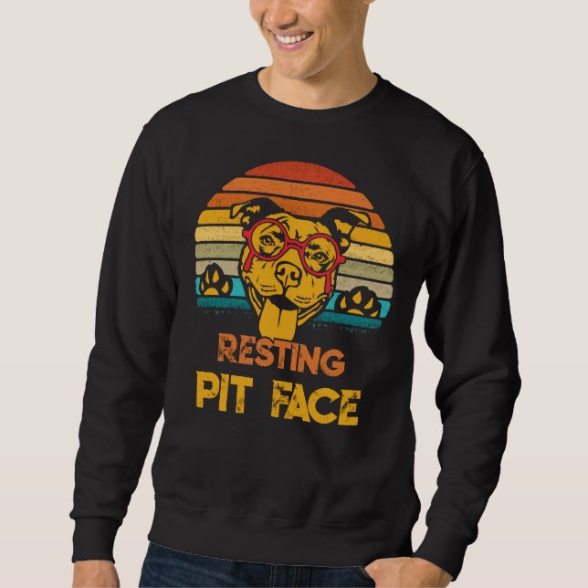 Funny Pitbull Sweatshirt (Vorderseite)