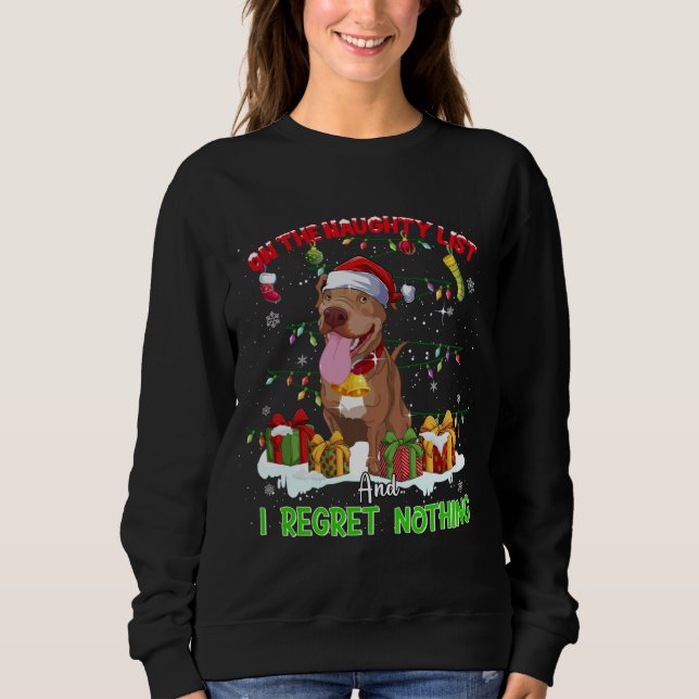 Funny Pitbull Weihnachten hässlich Sweater Hund Xm Sweatshirt (Vorderseite)