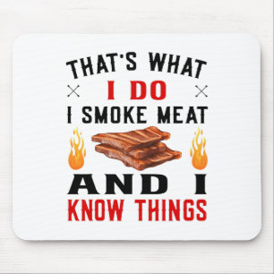 Funny Pitmaster Byrbecue Ribs - I Smoke Meat Grill Mousepad