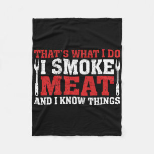 Funny Pitmaster - I Smoke Meat Grillen Smoker Gril Fleecedecke