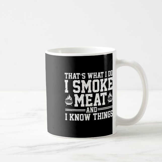 Funny Pitmaster I Smoke Meat Grillen Smoker Grill  Kaffeetasse (Rechts)