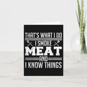 Funny Pitmaster I Smoke Meat Grillen Smoker Grill Karte